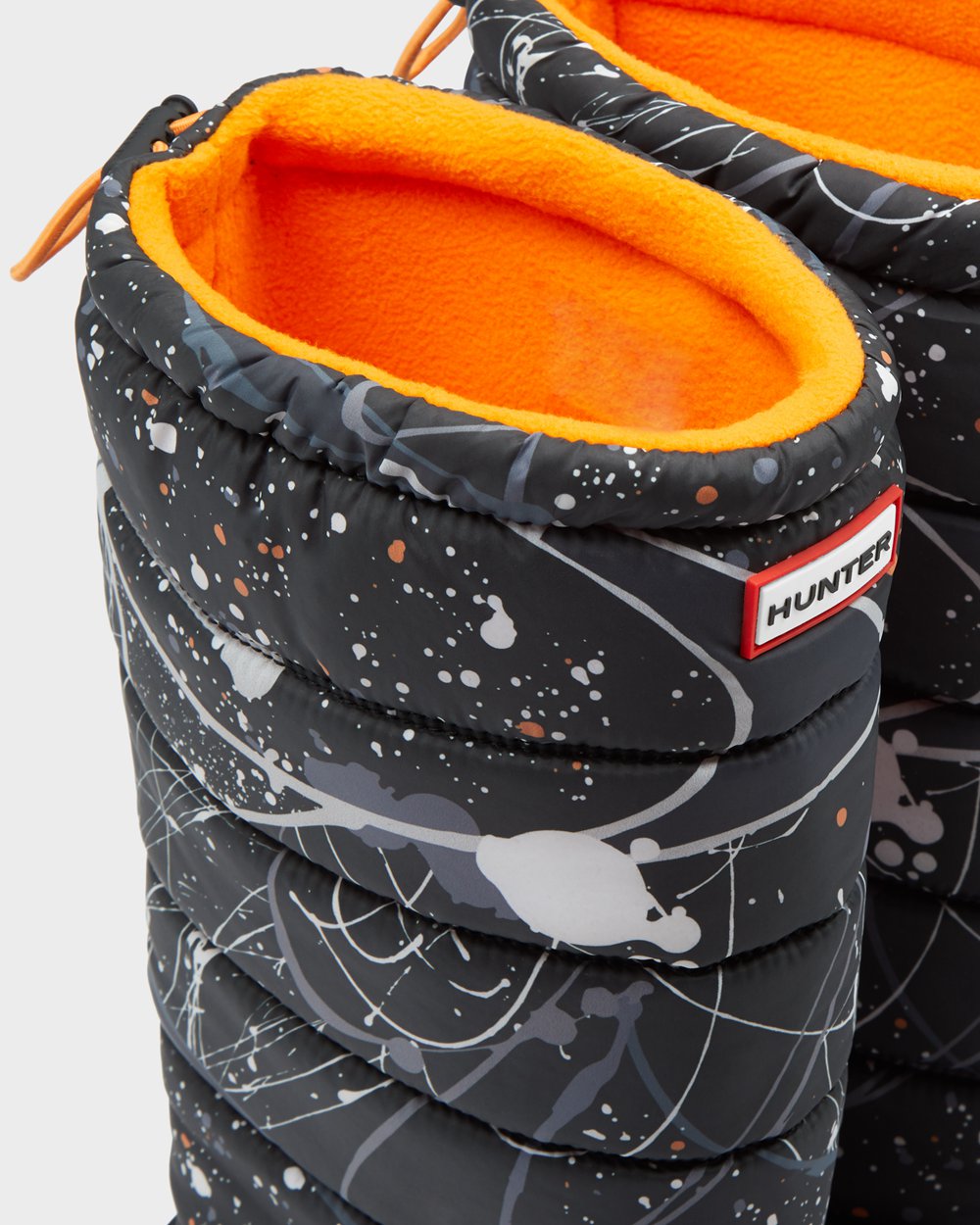 Snow Boots Dames - Hunter Original Printed Insulated Tall - Grijs Zwart - 67TLXNHJI